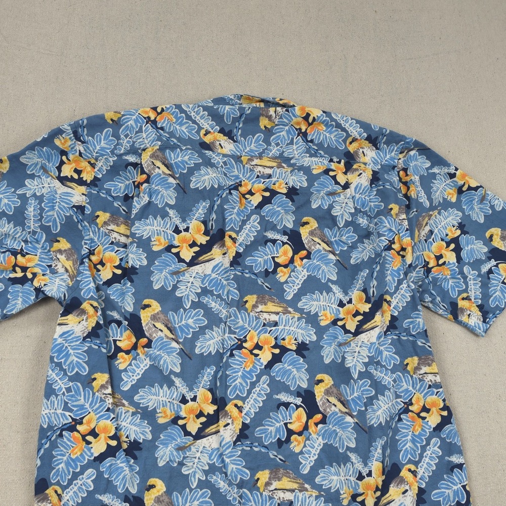 Patagonia Pataloha Hawaiian Shirt Mens Smal Blue Floral Camp Collar - Picture 9 of 11